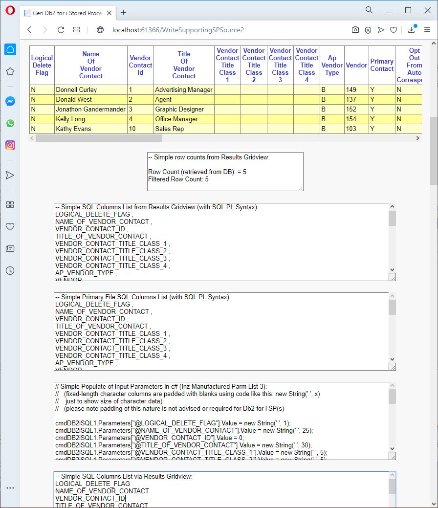 Gen Db2 for i Stored Procedures and OO Wrapper Source Example 1.2 picture from Get Running - Tegratecs Code Package